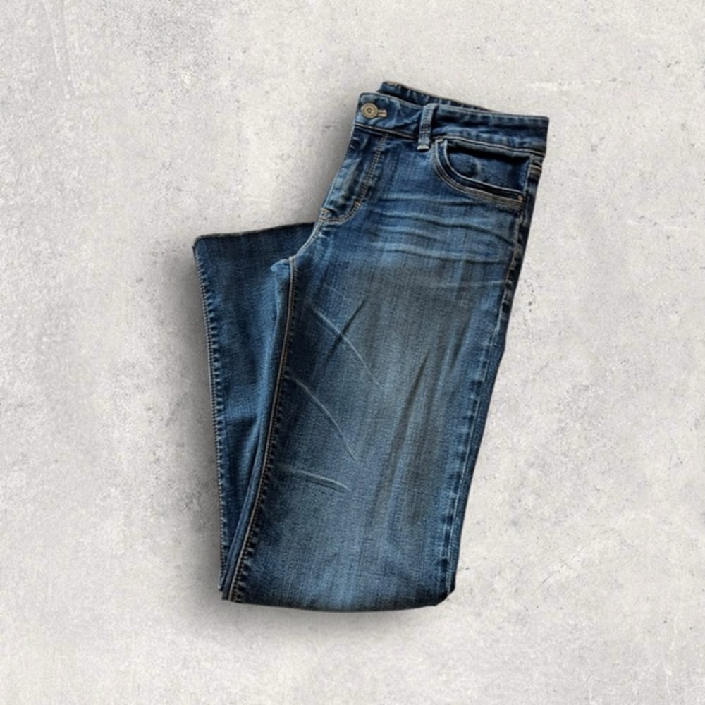 White House Black Market Slim Crop Jeans Size 4 Dark Wash